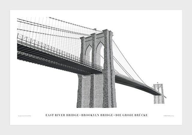 Brooklyn Bridge Letterpress Poster